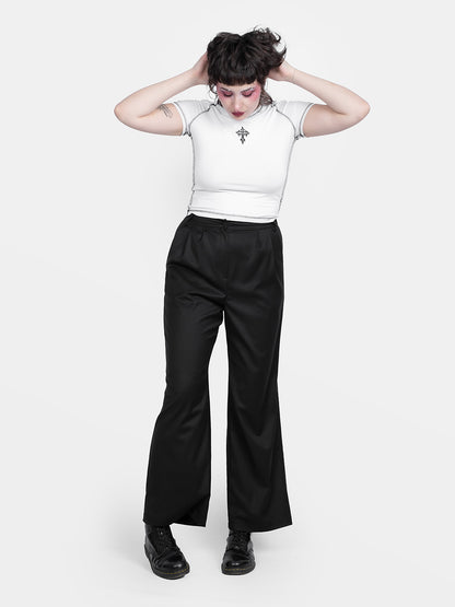 White top with Holy cross embroidery