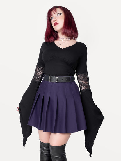 Fioletowa tennis skirt ze szlufkami