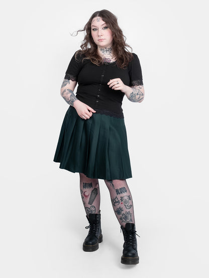 TALL Ciemnozielona tennis skirt