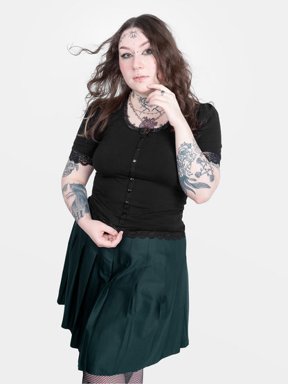 TALL Ciemnozielona tennis skirt