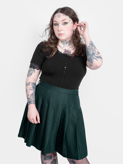 TALL Ciemnozielona tennis skirt