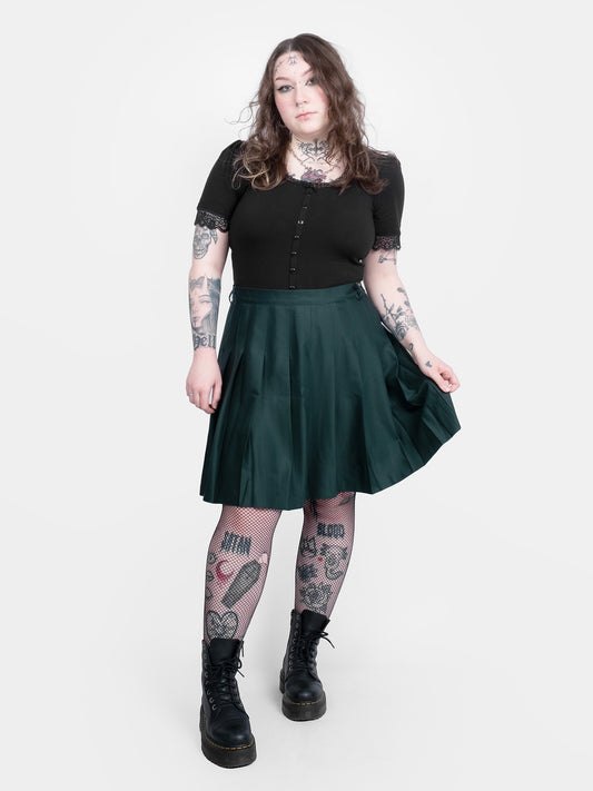 TALL Ciemnozielona tennis skirt