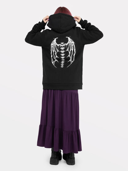 Rozpinana bluza z bawełny organicznej Demon Wings