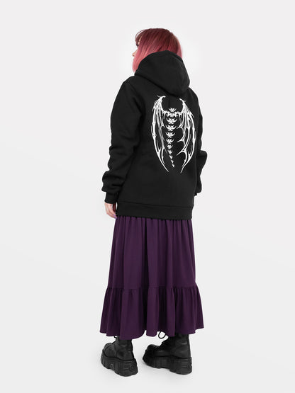 Rozpinana bluza z bawełny organicznej Demon Wings