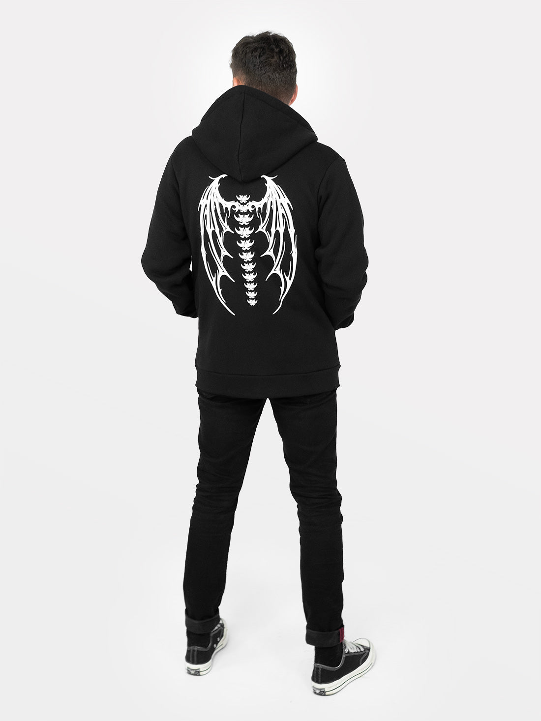 Rozpinana bluza z bawełny organicznej Demon Wings