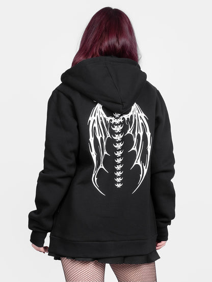 Rozpinana bluza z bawełny organicznej Demon Wings