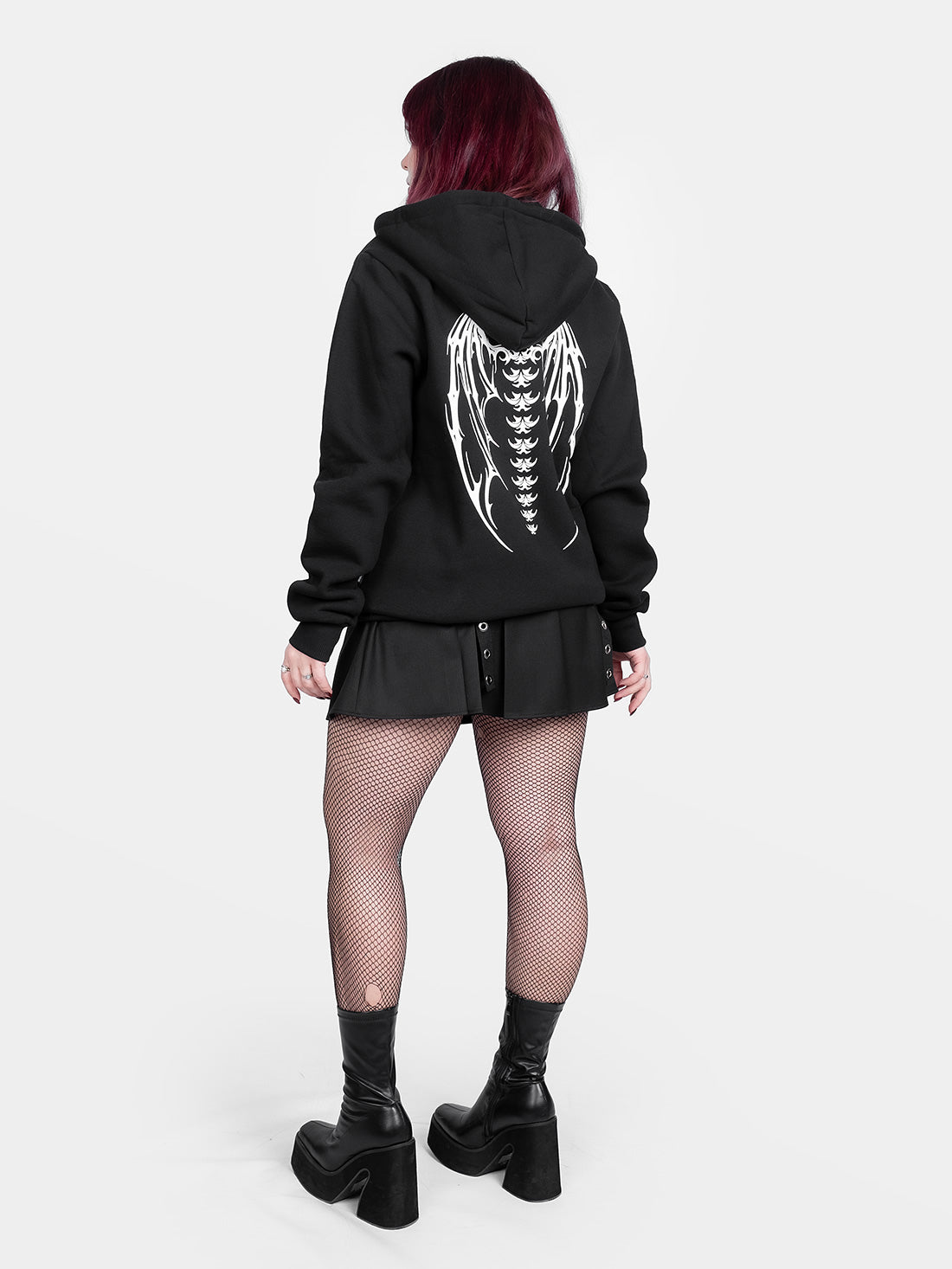 Rozpinana bluza z bawełny organicznej Demon Wings