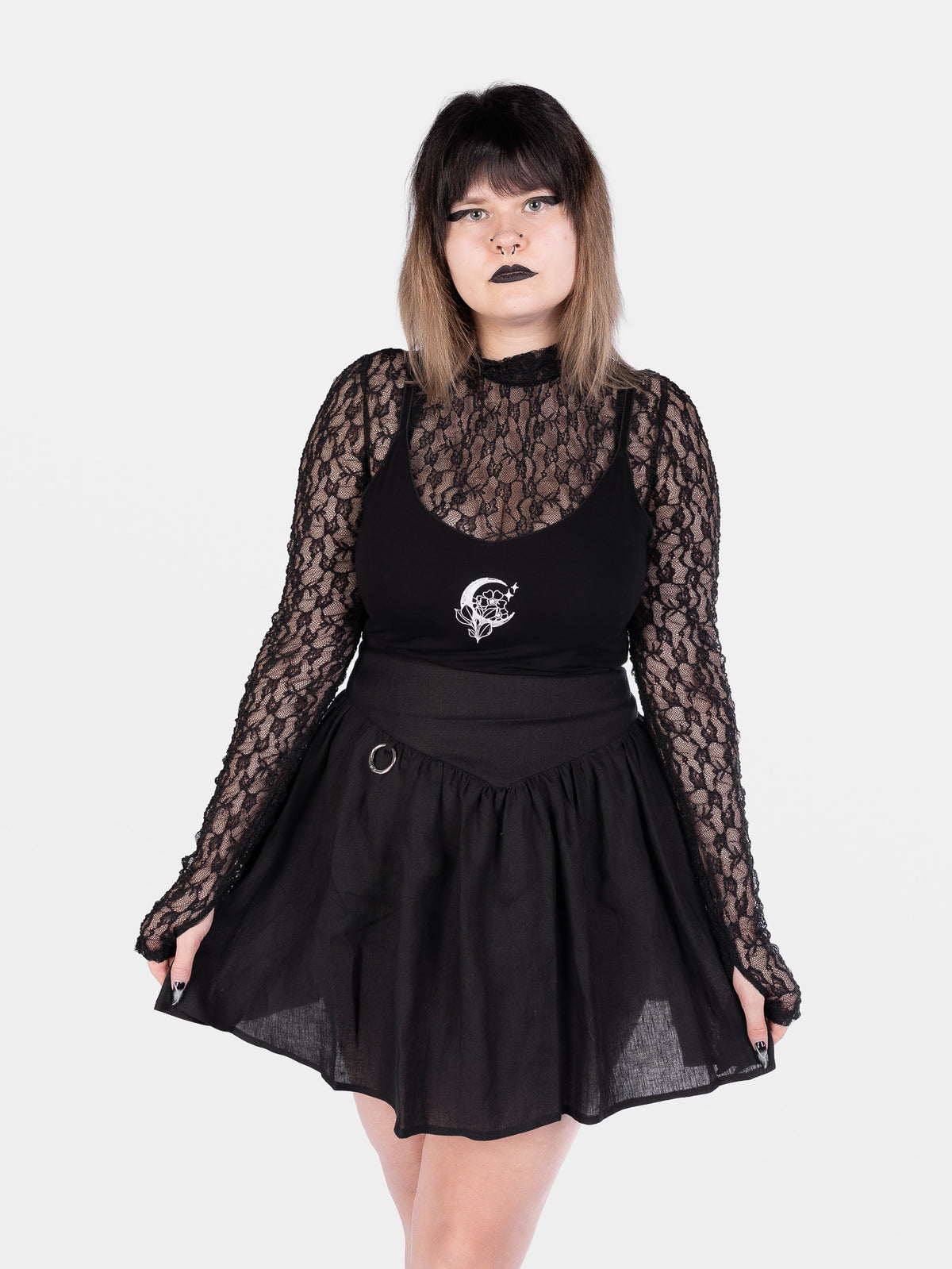 Nightflower Embroidered Crop Top