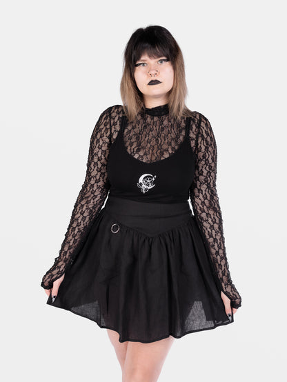 Nightflower Embroidered Crop Top