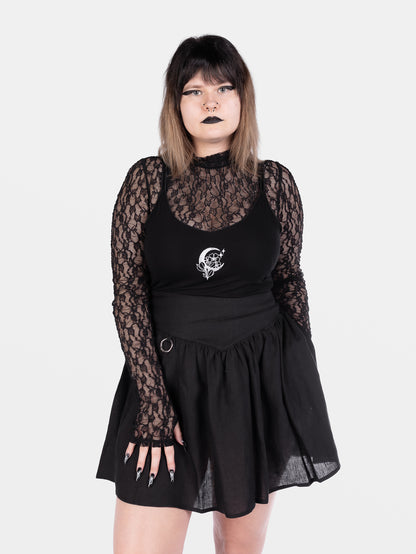 Nightflower Embroidered Crop Top