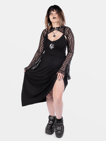 Nightflower Embroidered Crop Top