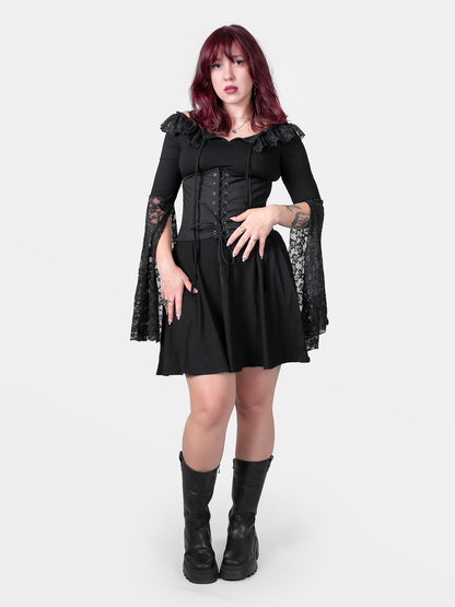 Sukienka z koronkowymi rękawami Enchantress