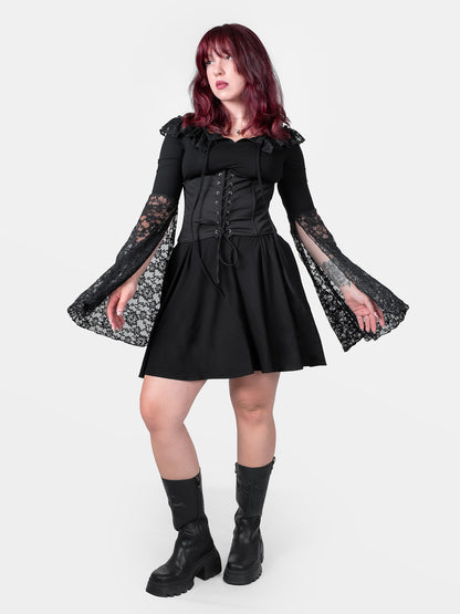 Sukienka z koronkowymi rękawami Enchantress