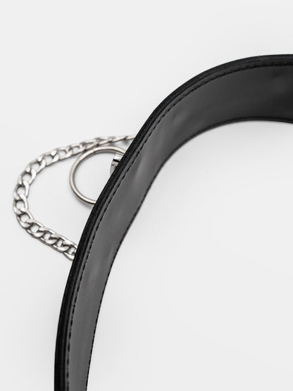 Nightbound Leather Belt With Chains