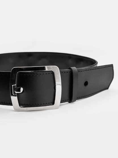 Nightbound Leather Belt With Chains