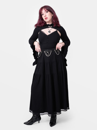 Nightbound Leather Belt With Chains