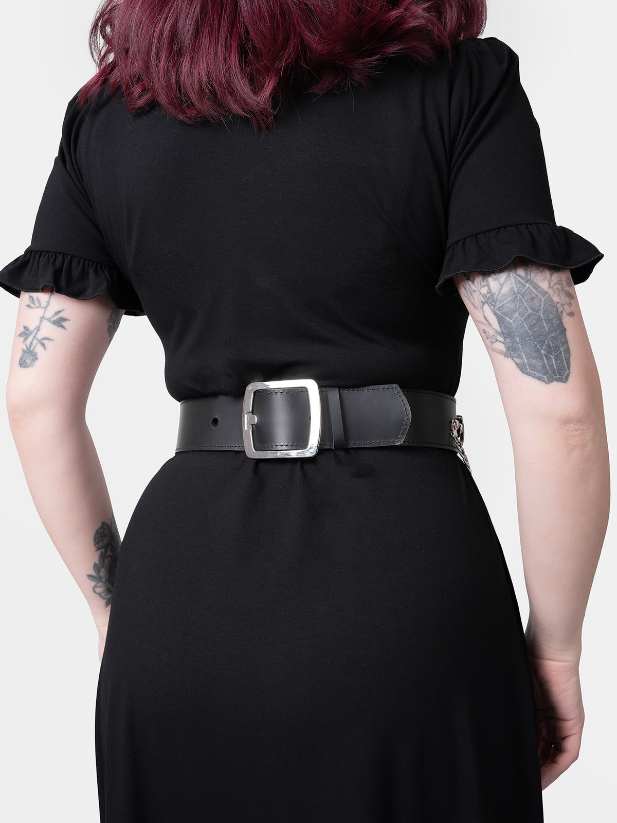 Nightbound Leather Belt With Chains