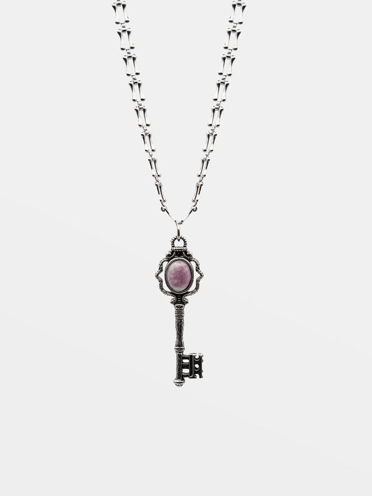 Secrecy Lepidolite Key Necklace