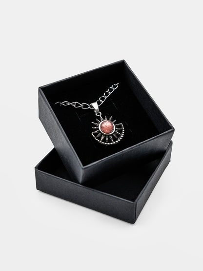 Psyche Strawberry Quartz Necklace