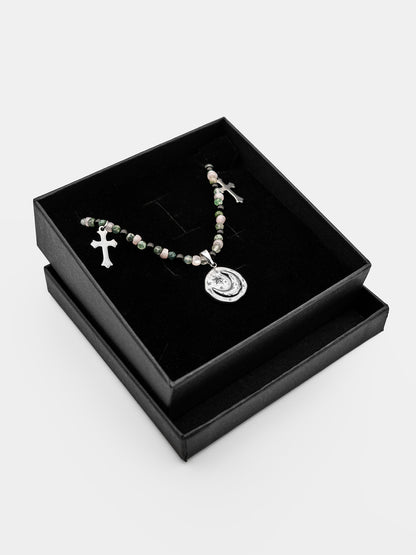 Choker z kamieni naturalnych Orchid