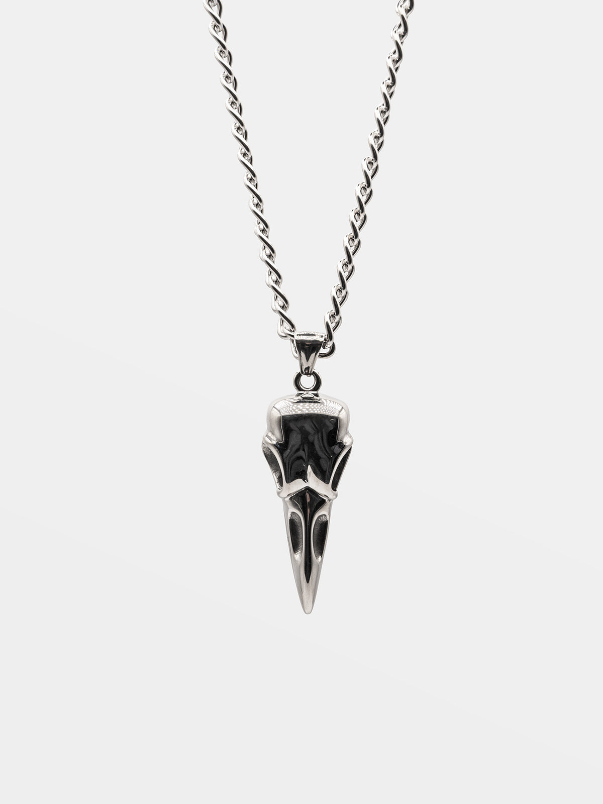 Raven Skull Necklace Worship
