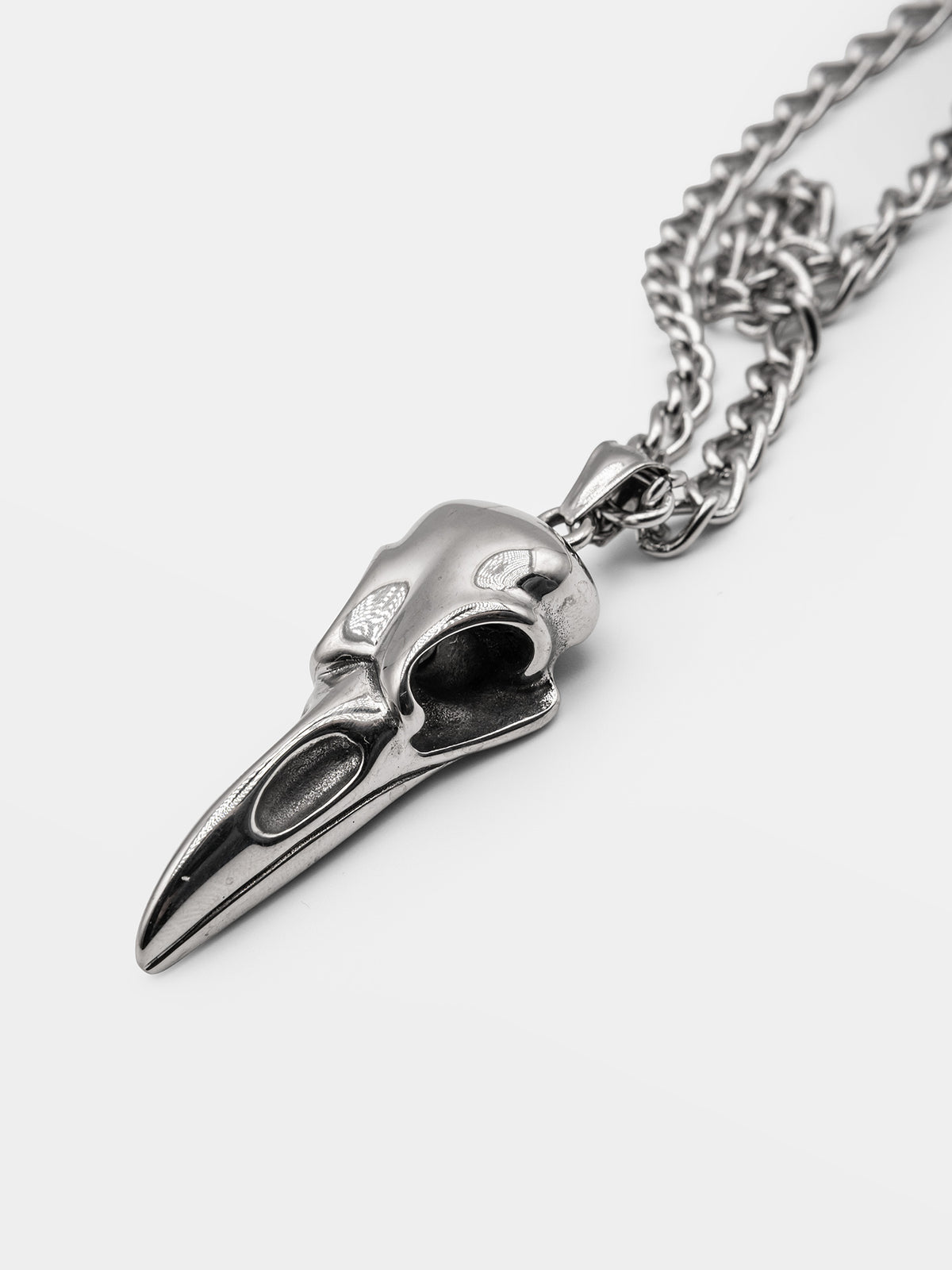 Raven Skull Necklace Worship