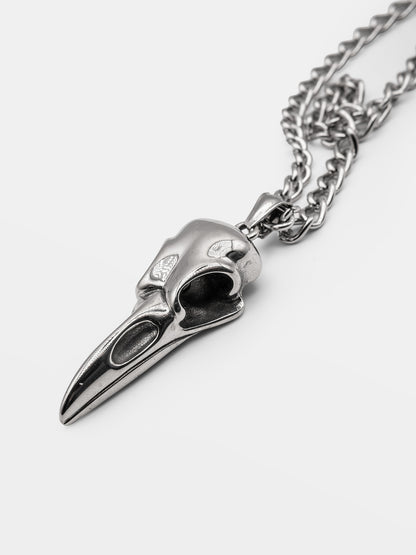 Raven Skull Necklace Worship
