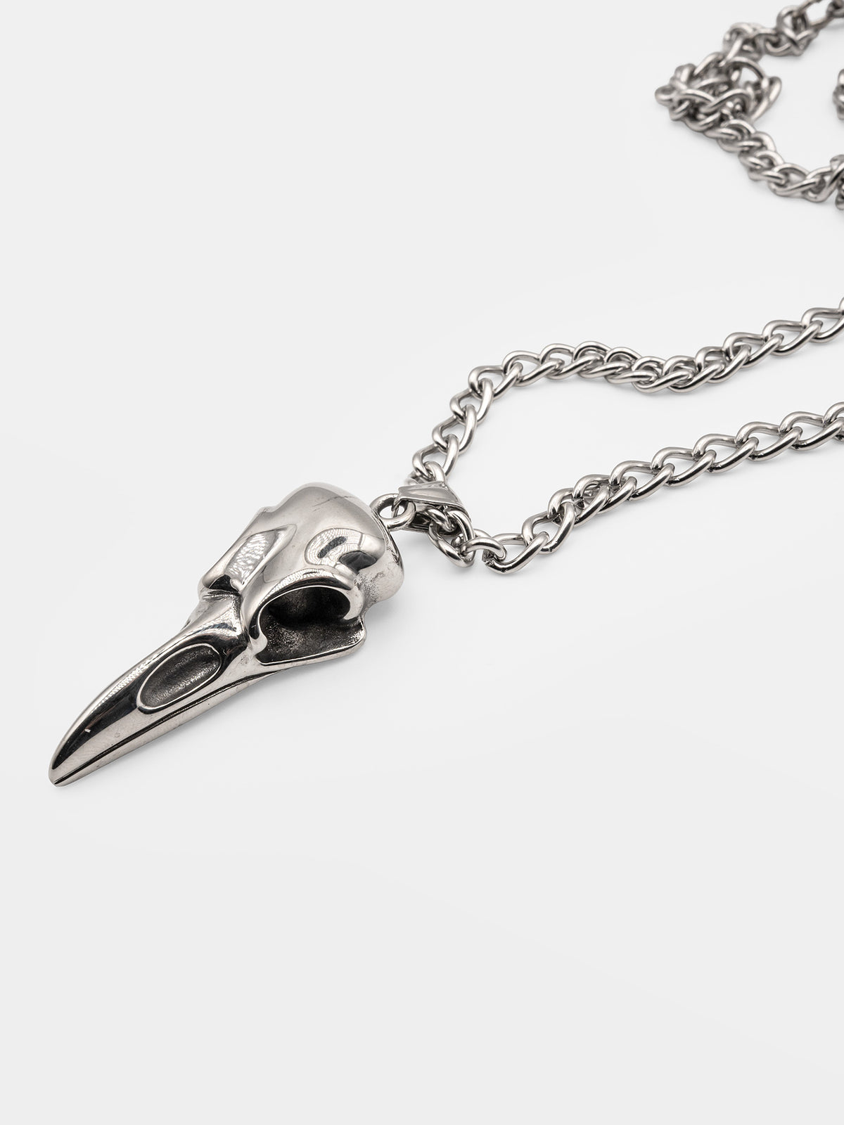 Raven Skull Necklace Worship