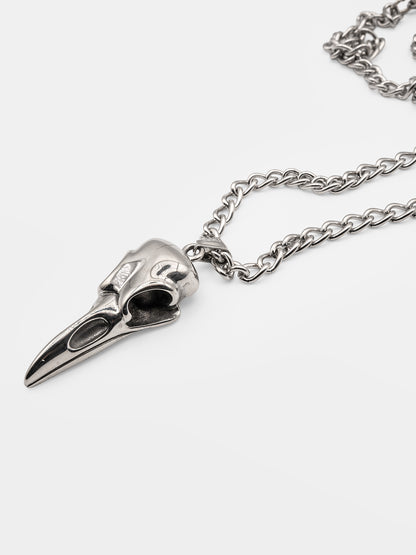 Raven Skull Necklace Worship