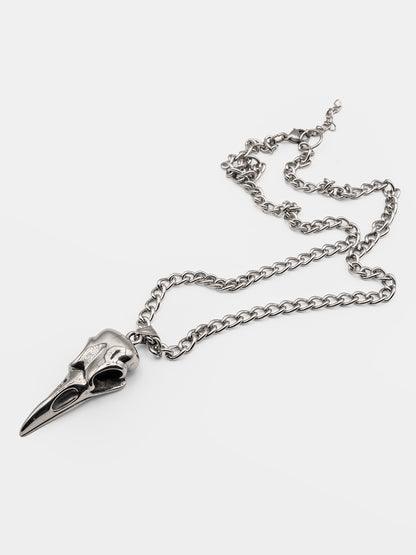 Raven Skull Necklace Worship