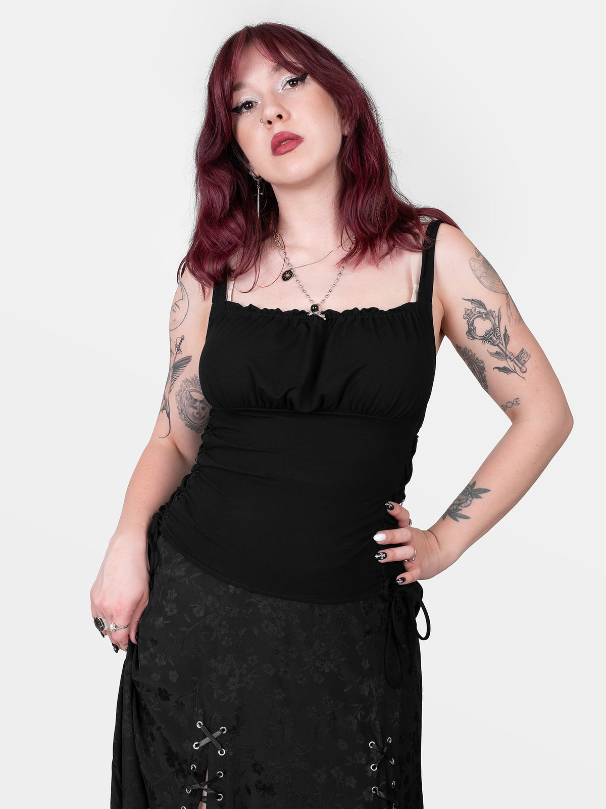 Top milkmaid z wiązaniami Vixen