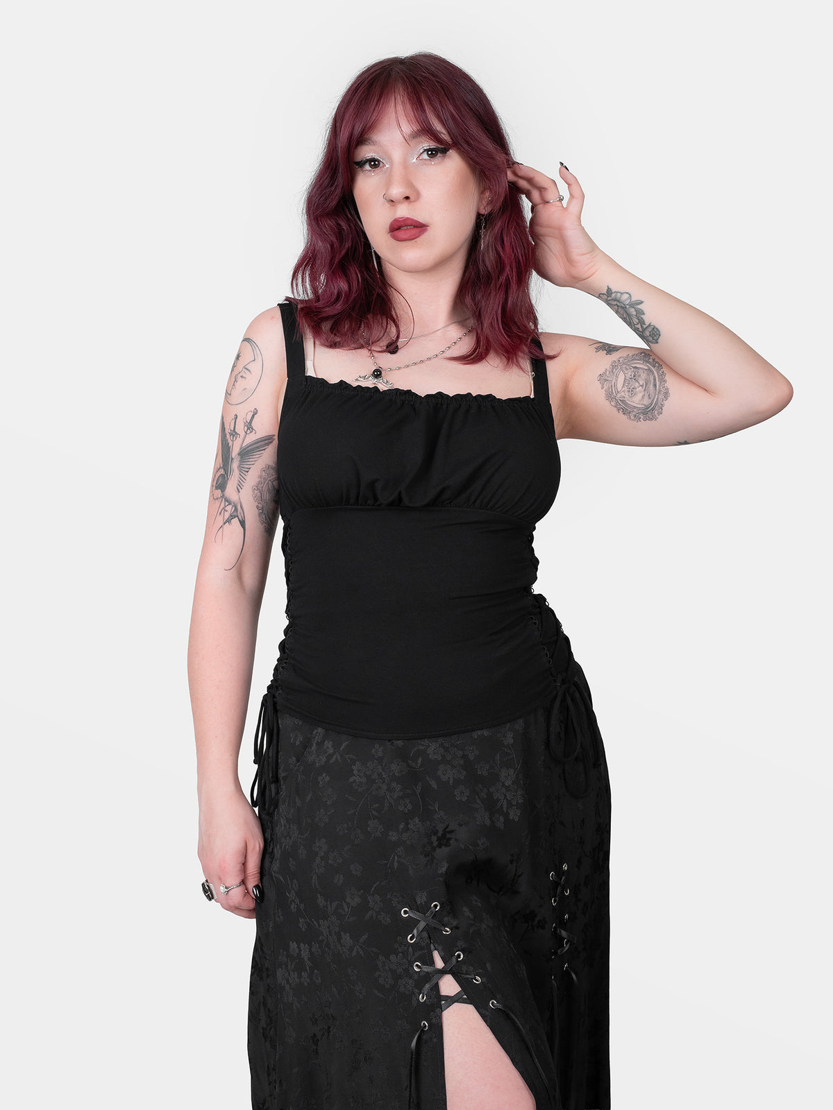 Top milkmaid z wiązaniami Vixen