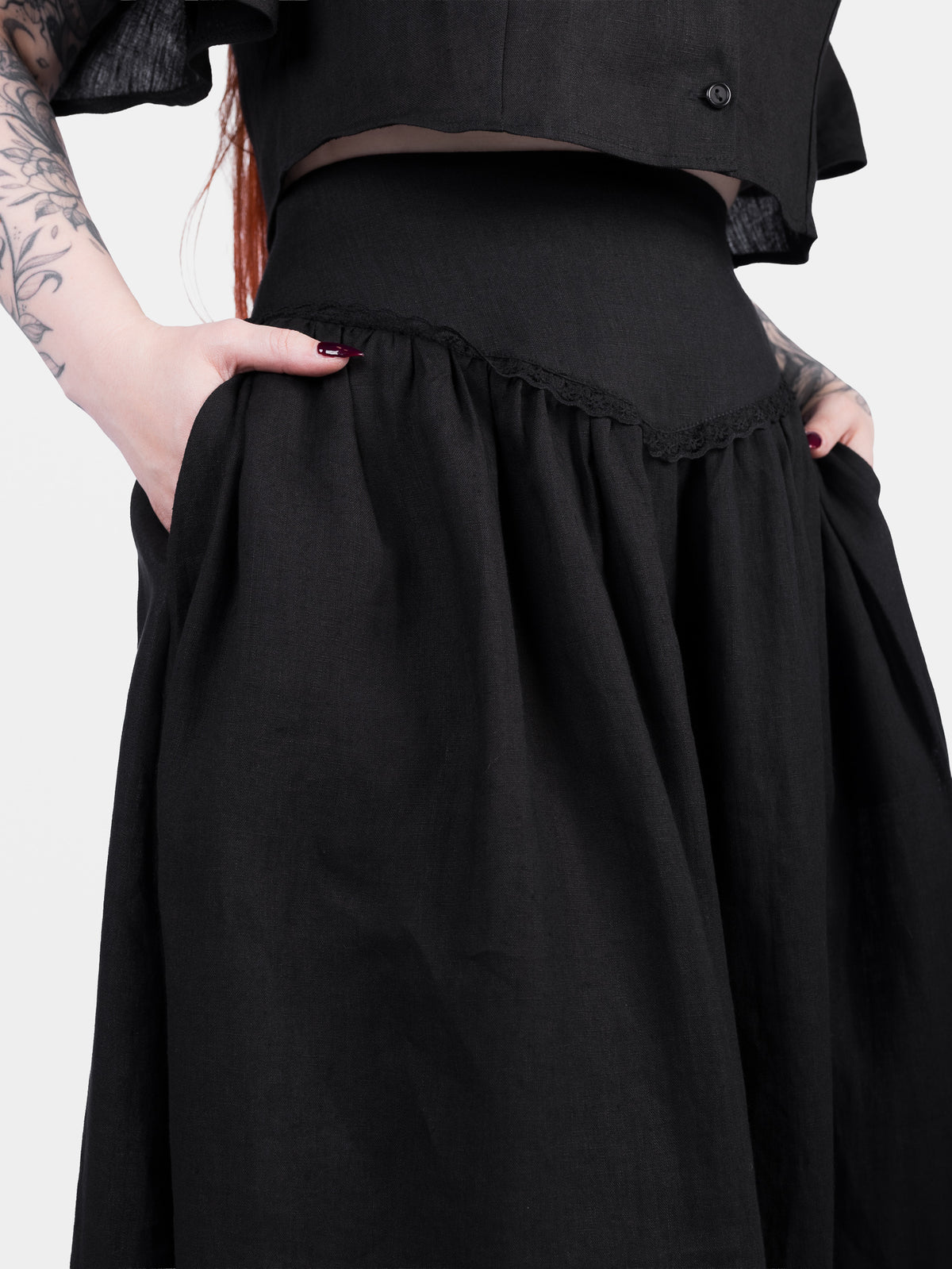 Lniana spódnica maxi Aurelia