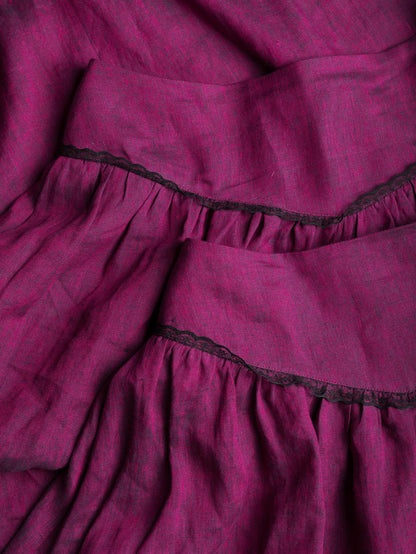 Lniana spódnica maxi Berry Aurelia