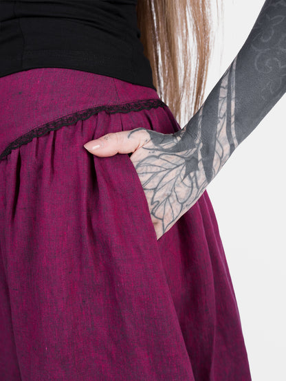 Lniana spódnica maxi Berry Aurelia