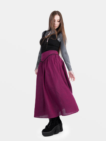 Lniana spódnica maxi Berry Aurelia