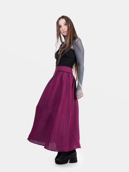 Lniana spódnica maxi Berry Aurelia