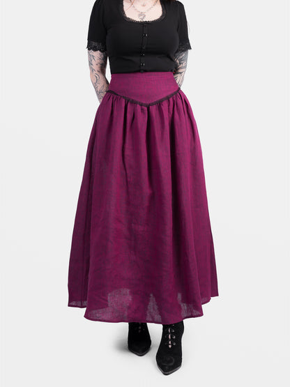 Lniana spódnica maxi Berry Aurelia