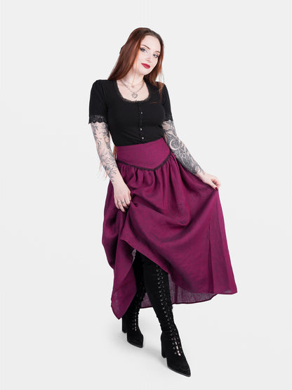 Lniana spódnica maxi Berry Aurelia