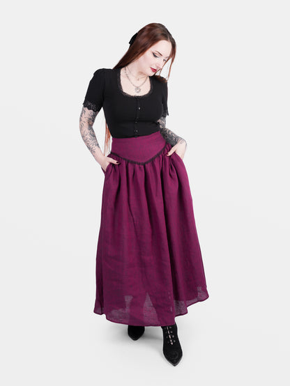 Lniana spódnica maxi Berry Aurelia