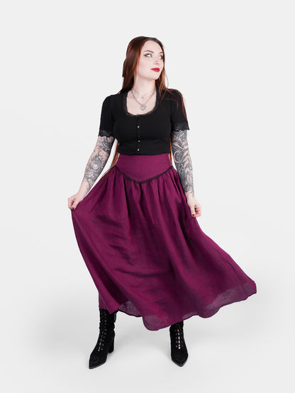 Lniana spódnica maxi Berry Aurelia
