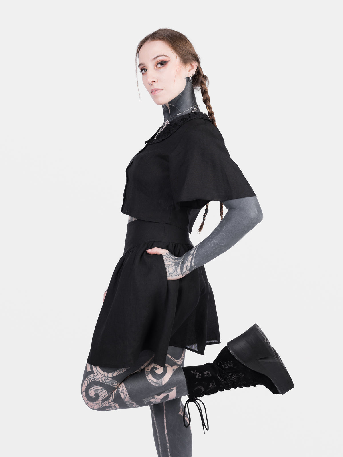 Daredevil Linen Mini Skirt 