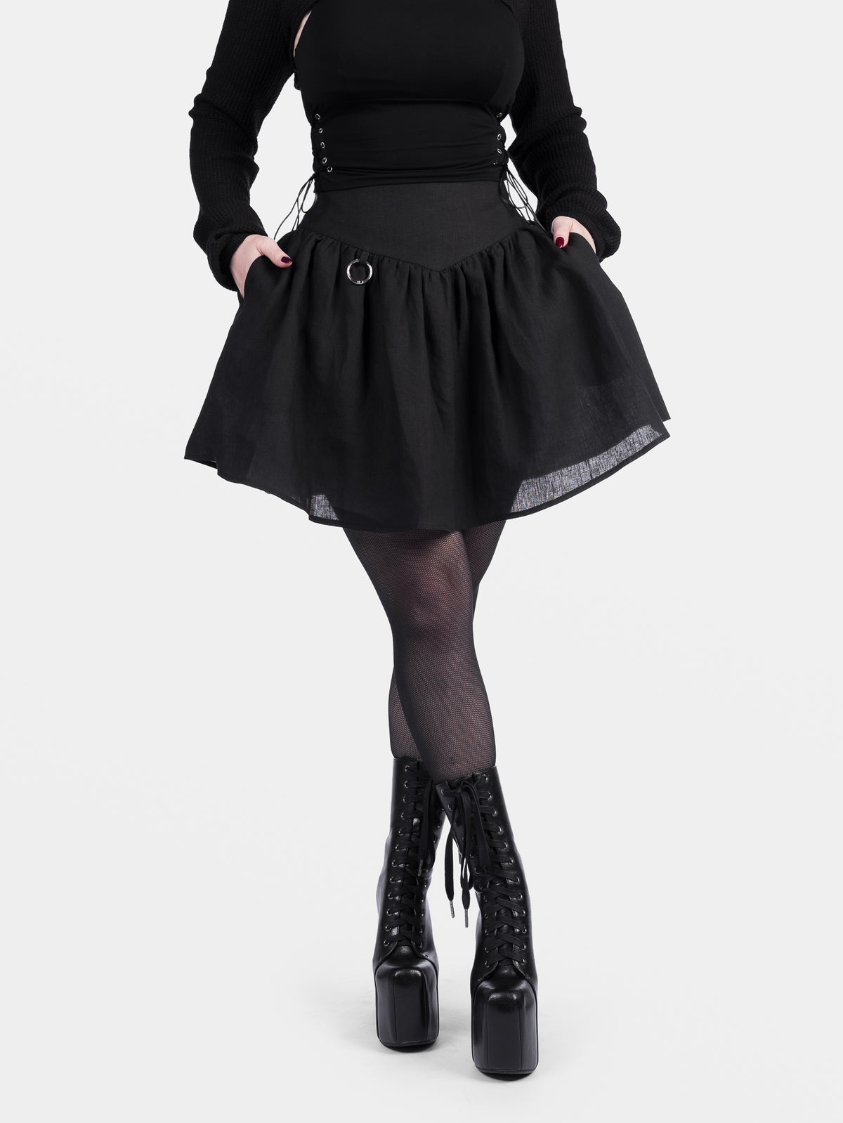 Daredevil Linen Mini Skirt 