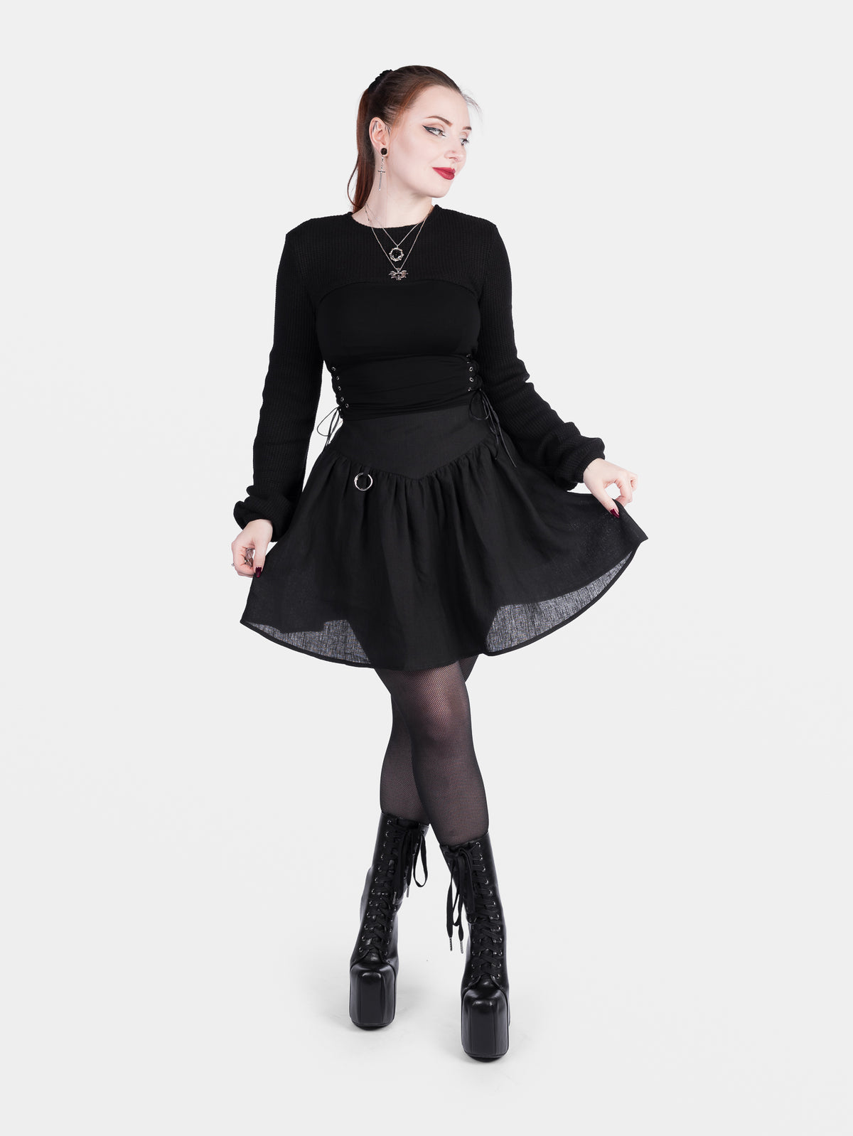 Daredevil Linen Mini Skirt 