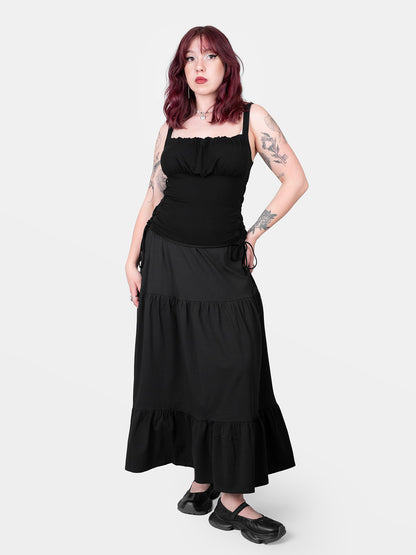 Oblivion Ruffle Midi Skirt