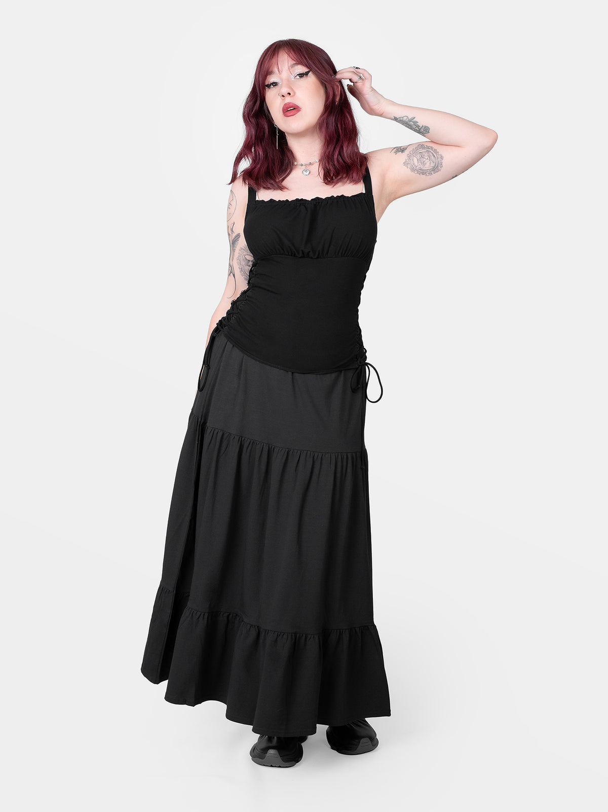 Oblivion Ruffle Midi Skirt
