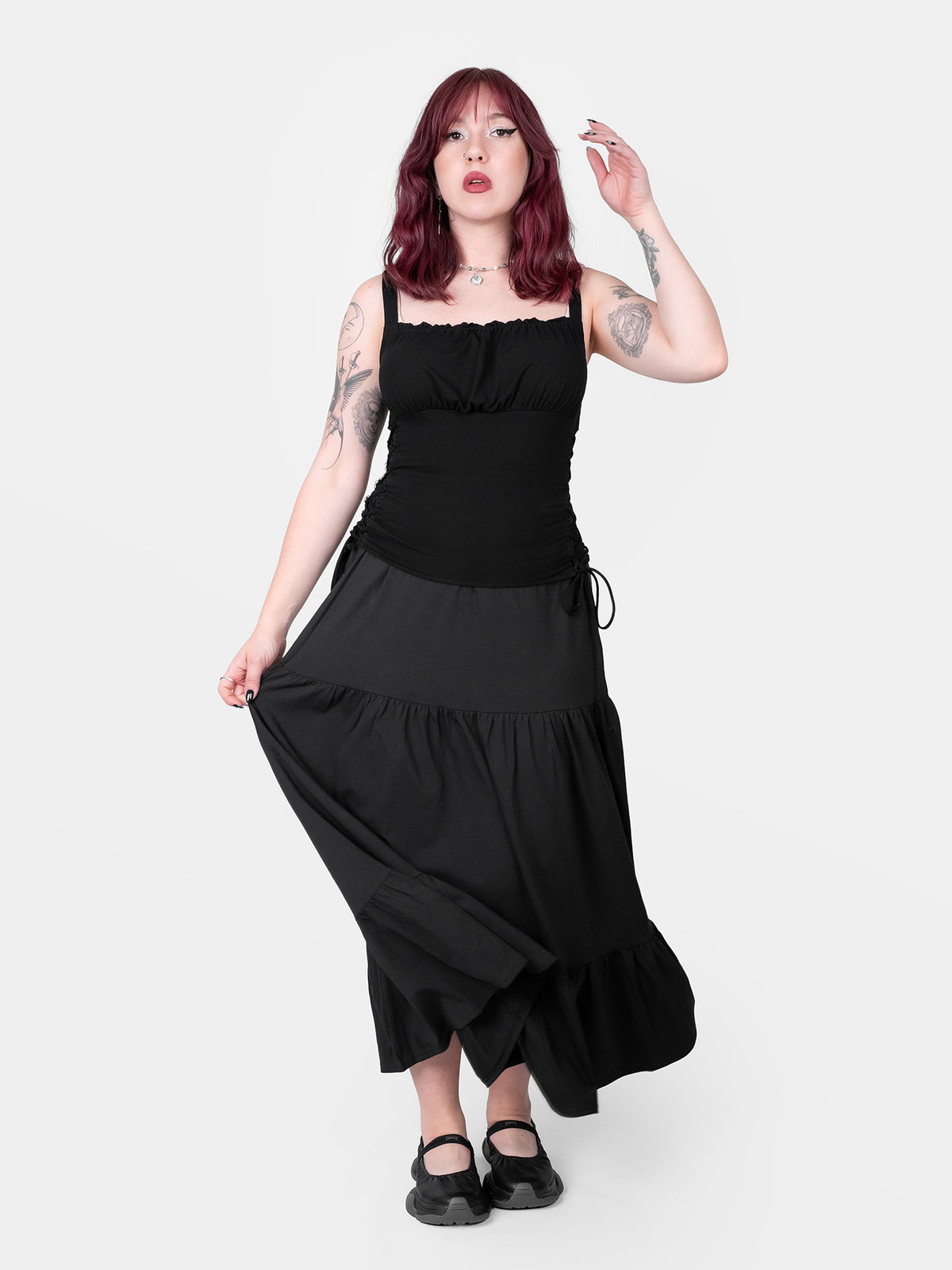 Oblivion Ruffle Midi Skirt