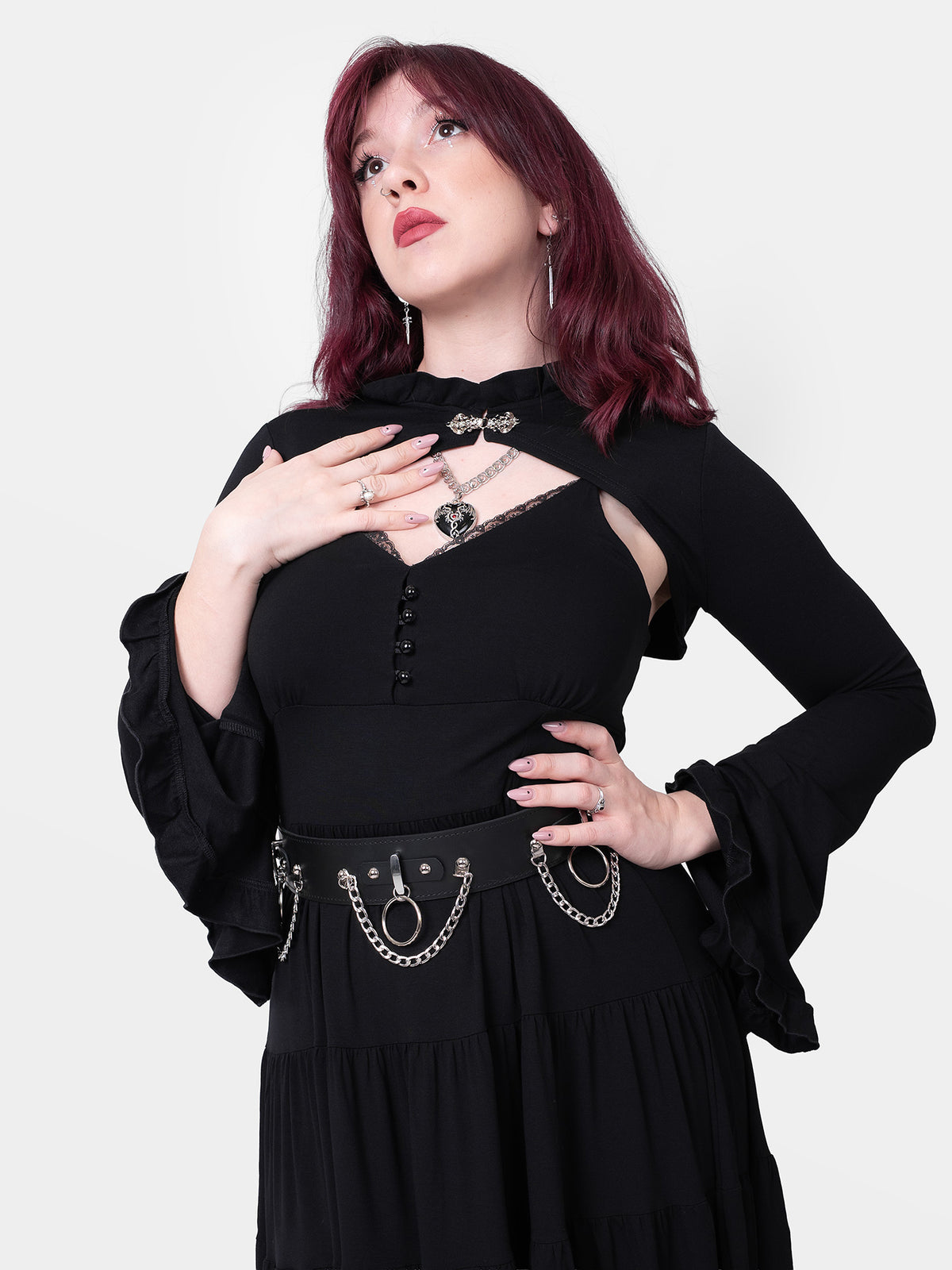 Shrug ze srebrnym zapięciem Yennefer