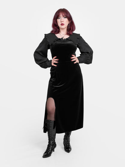 Anathema velvet strapless dress