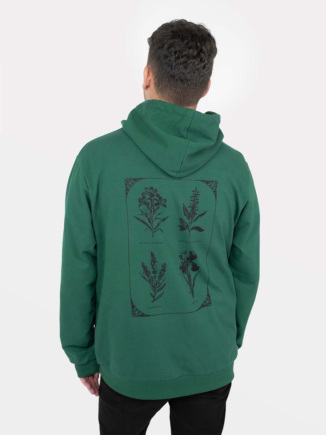 Zielona bluza z kwiatami Herbarium